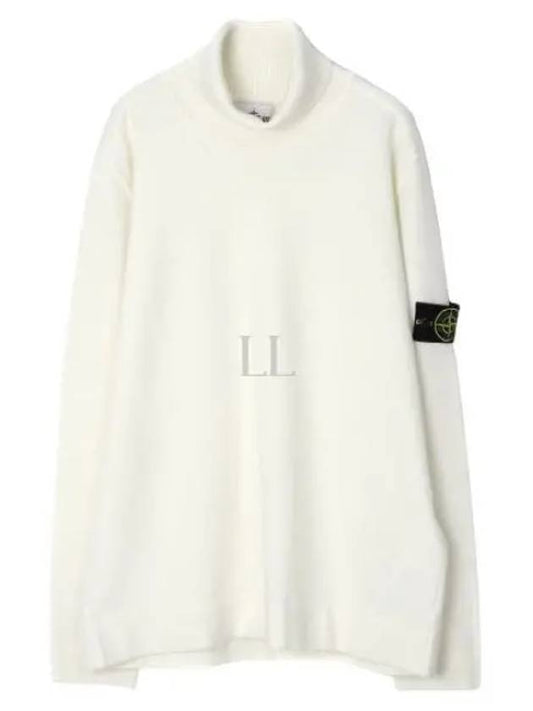 Wappen Patch Wool Turtleneck White - STONE ISLAND - BALAAN 2