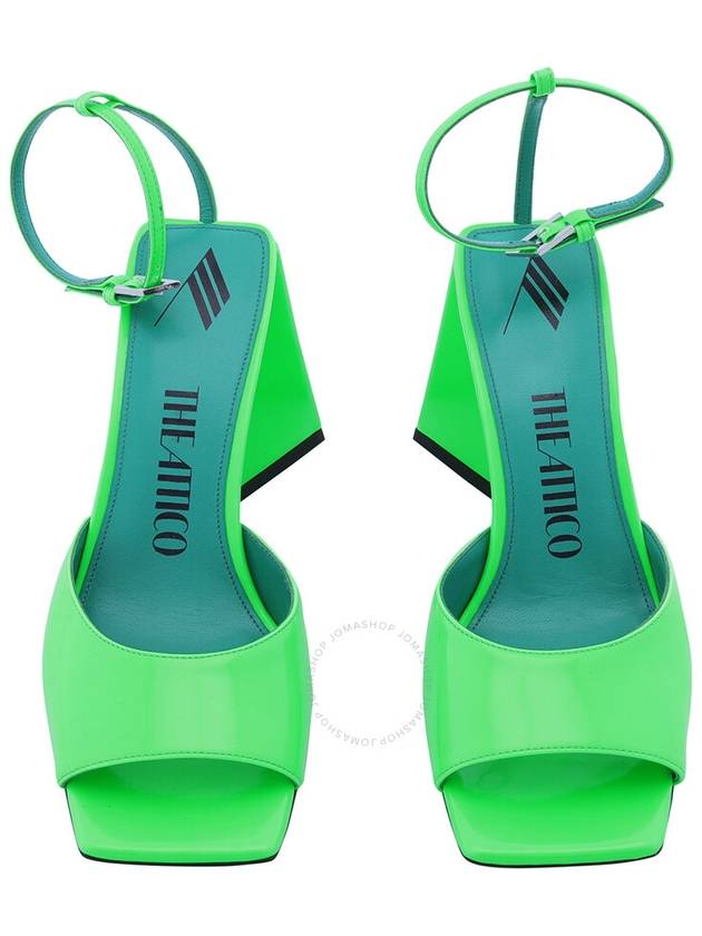 The Attico Ladies Fluo Emerald Piper Leather Sandals, Brand Size 37 (US Size 7) - THE ATTICO - BALAAN 3