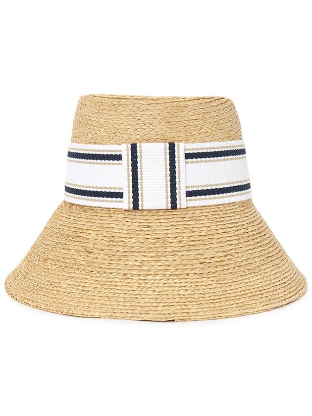 Logo Rafia Bucket Hat Beige - MIU MIU - BALAAN 5