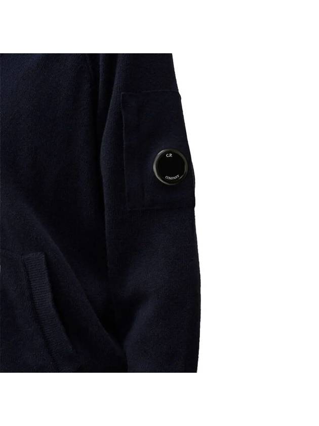 Lambswool GRS Buttoned Cardigan Navy - CP COMPANY - BALAAN 5