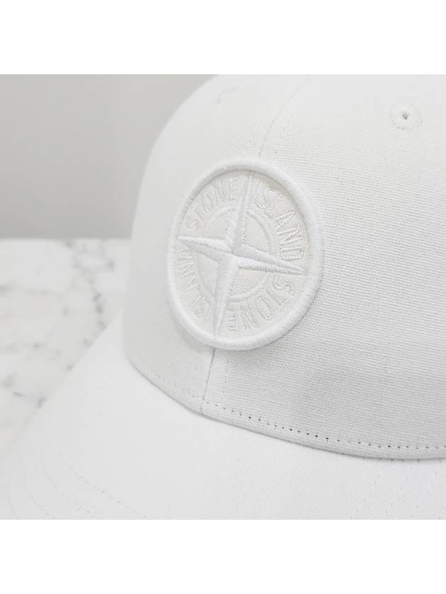 6 Panel Ball Cap White - STONE ISLAND - BALAAN 5