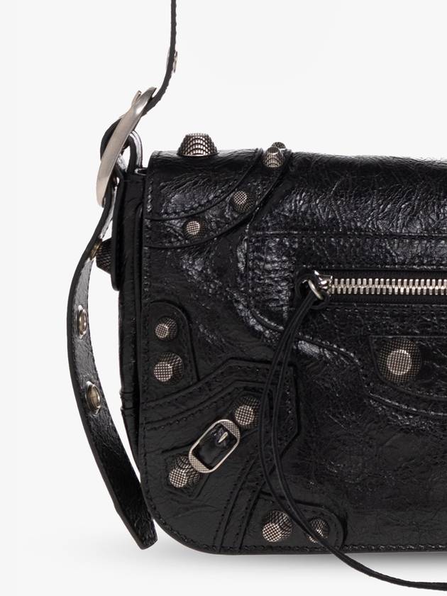 Zipper Stud Arena Lambskin Shoulder Bag Black - BALENCIAGA - BALAAN 7