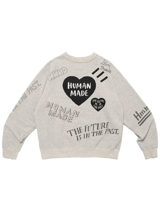 Graffiti Sweatshirt Gray HM28CS022 - HUMAN MADE - BALAAN 2