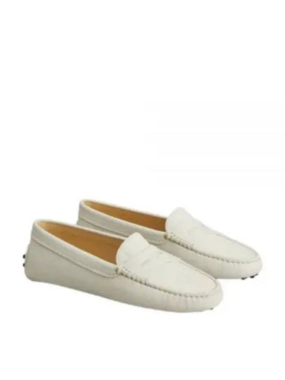 Women's Gommino Leather Driving Shoes White - TOD'S - BALAAN 2