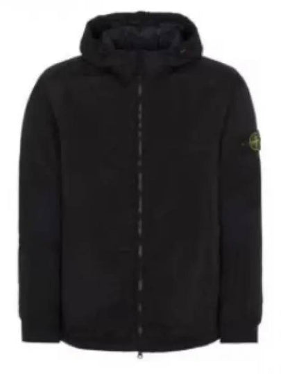 PrimaLoft-TC Nylon Zip Up Hoodie Black - STONE ISLAND - BALAAN 2