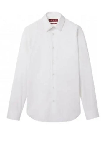 791735 26242 9000 Stretch Cotton Poplin Shirt - GUCCI - BALAAN 1