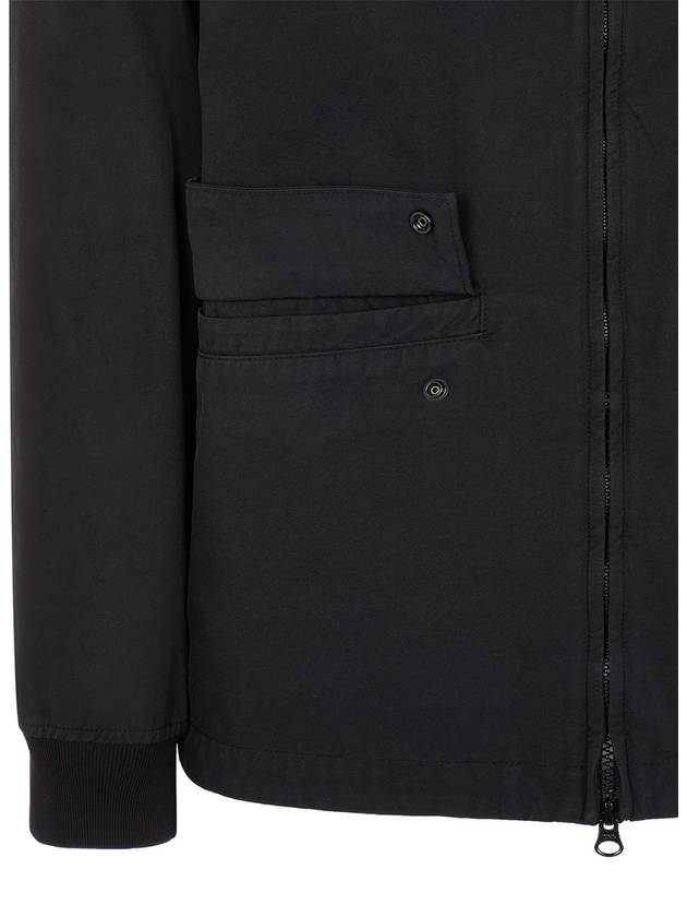 Men's Batavia Nylon Cotton Zip-Up Jacket Black - STONE ISLAND - BALAAN 5