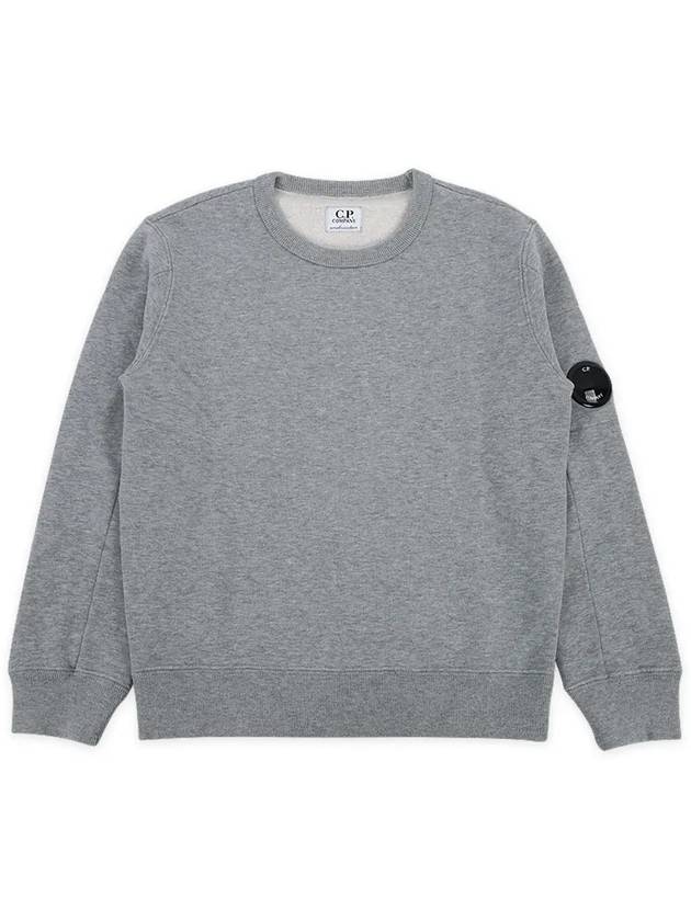 Kids U16 Basic Fleece Lens Sweatshirt Grey - CP COMPANY - BALAAN 4