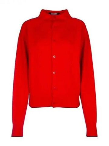 Jacquemus Red Cashmere Cardigan 271308 - JACQUEMUS - BALAAN 1