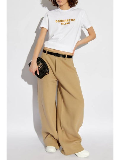 Dsquared2 Wide-leg Trousers, Women's, Beige - DSQUARED2 - BALAAN 2