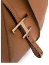 Logo T Timeless Leather Tote Bag Brown - TOD'S - BALAAN 5