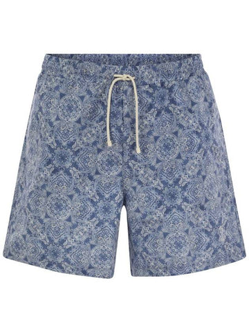 Beach swimsuit with Paisley design - BRUNELLO CUCINELLI - BALAAN 1