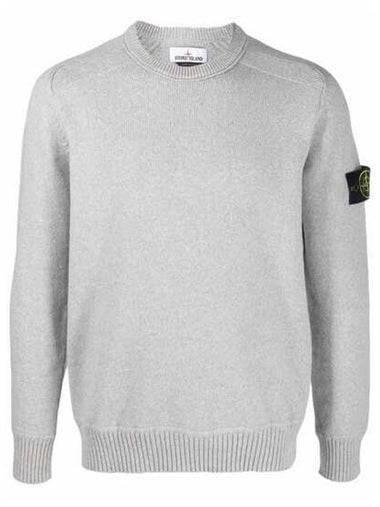 7515541A2 V0060 Wappen Patch Round Knit Gray Men’s Knit TJ - STONE ISLAND - BALAAN 1