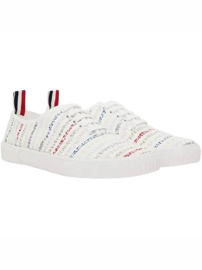 Seersucker Tweed Heritage Trainer Low Top Sneakers White - THOM BROWNE - BALAAN 2