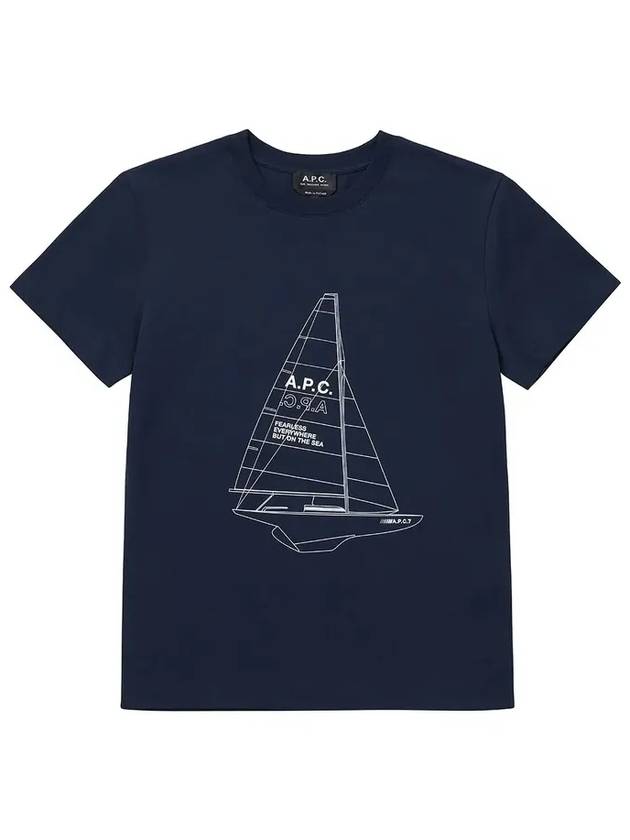 Jeannot Short Sleeve T-Shirt Navy - A.P.C. - BALAAN 5