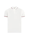 logo patch short sleeve PK shirt white - MONCLER - BALAAN 1