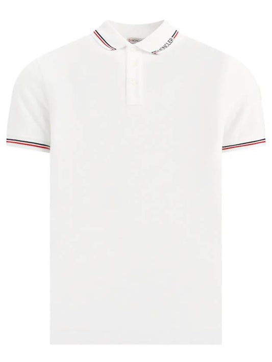 logo patch short sleeve PK shirt white - MONCLER - BALAAN.