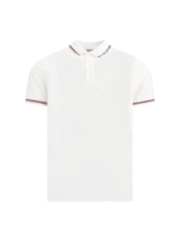 logo patch short sleeve PK shirt white - MONCLER - BALAAN 1