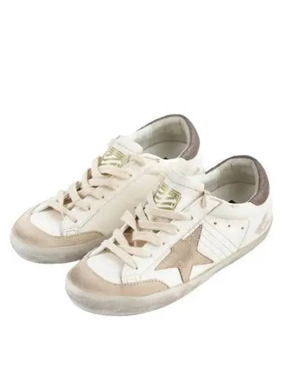 Super Star Lace Up Low Top Sneakers Light Brown White - GOLDEN GOOSE - BALAAN 2