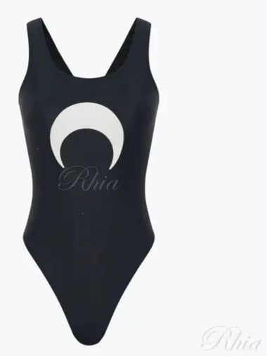 24 WSW006CJER0019 BK99 Active Jersey Moon One Piece Swimsuit - MARINE SERRE - BALAAN 1