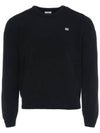 Triomphe crew neck wool cashmere knit top black - CELINE - BALAAN 3