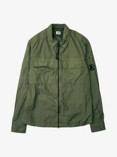 Taylon L Lens Shirt Zip Up Jacket Khaki - CP COMPANY - BALAAN 2