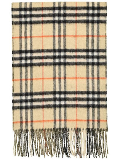 Check Reversible Cashmere Scarf Sand Green - BURBERRY - BALAAN 2