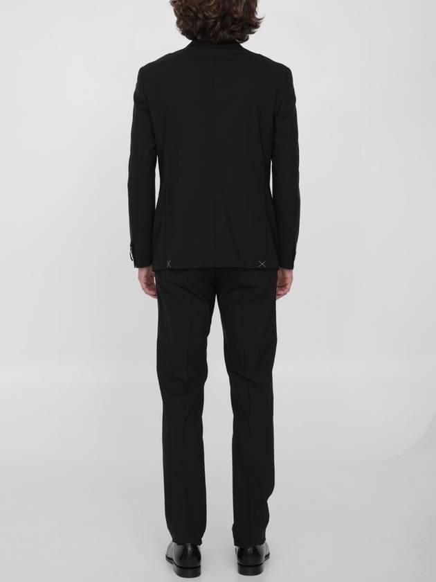 Black Stretch Wool Suit - TONELLO - BALAAN 4