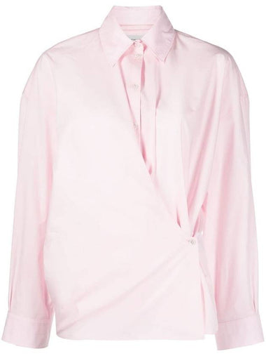 Dry Silk Straight Collar Twist Shirt Pink - LEMAIRE - BALAAN 1