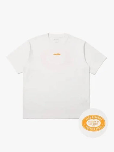 Diadora Positano Circle Logo Short Sleeve T Shirt OFF white - DIADORA - BALAAN 1