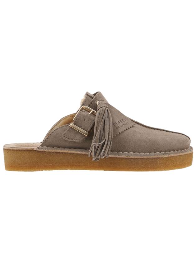 Women's Track Suede Mules Sand - CLARKS - BALAAN 1