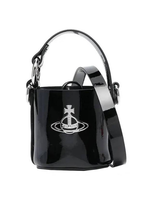 Daisy High Shine Mini Bucket Bag Black - VIVIENNE WESTWOOD - BALAAN 1