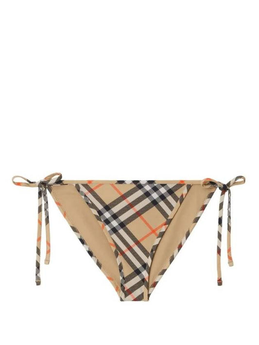 Check Pattern Bikini Briefs Beige - BURBERRY - BALAAN 1