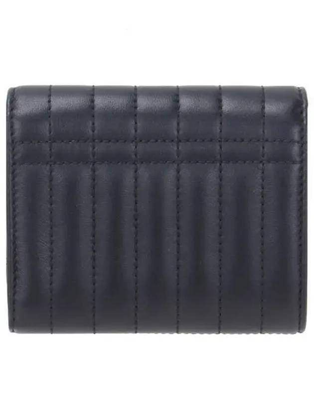 Lola Small Quilted Leather Folding Wallet Black Light Gold - BURBERRY - BALAAN 4