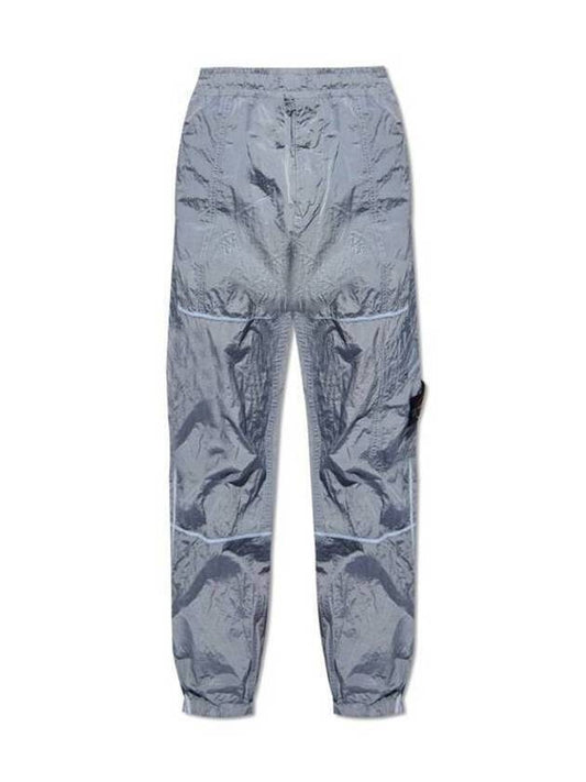 Compass Badge Pleated Track Pants Light Blue - STONE ISLAND - BALAAN 2