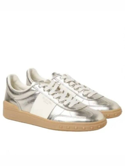 Upvillage Lace-Up Low-Top Sneakers Silver - VALENTINO - BALAAN 2