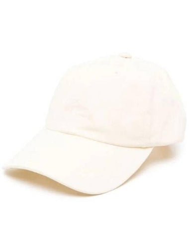 Embroidered Logo Cotton Ball Cap White - TOTEME - BALAAN 1