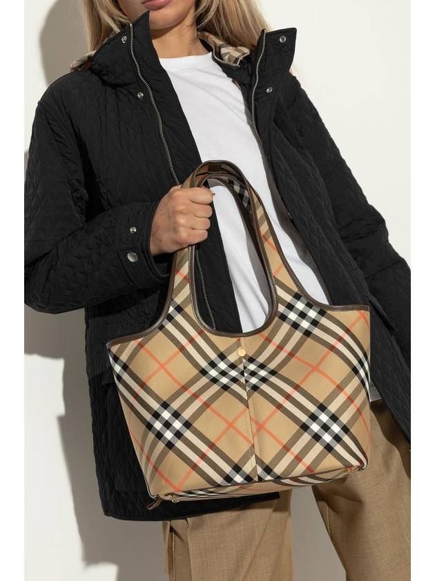 Check Small Tote Bag Sand - BURBERRY - BALAAN 3