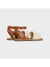 Triomphe Maccram Lympia Sandals Brown - CELINE - BALAAN 4