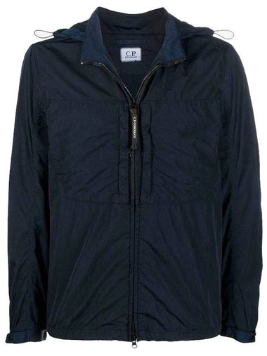 Men's Goggles Over Hooded Jacket Navy - CP COMPANY - BALAAN 1