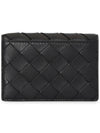 Intrecciato Flap Business Card Wallet Black - BOTTEGA VENETA - BALAAN 3