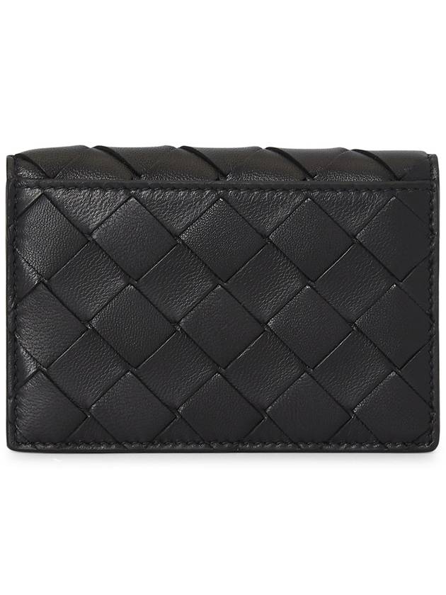 Intrecciato Flap Business Card Wallet Black - BOTTEGA VENETA - BALAAN 3