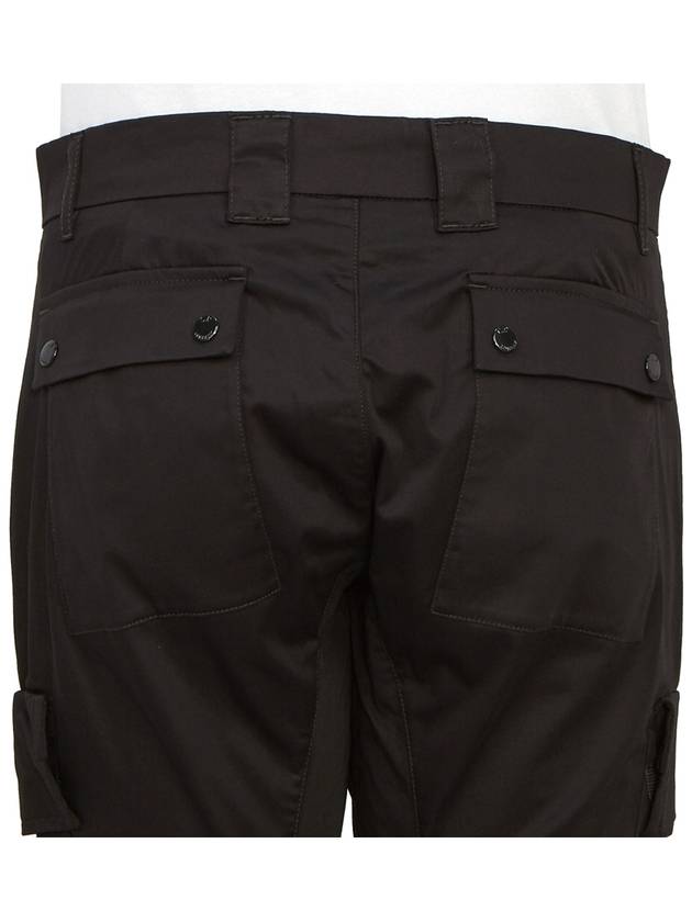 Stretch Sateen Ergonomic Cargo Straight Pants Black - CP COMPANY - BALAAN 7