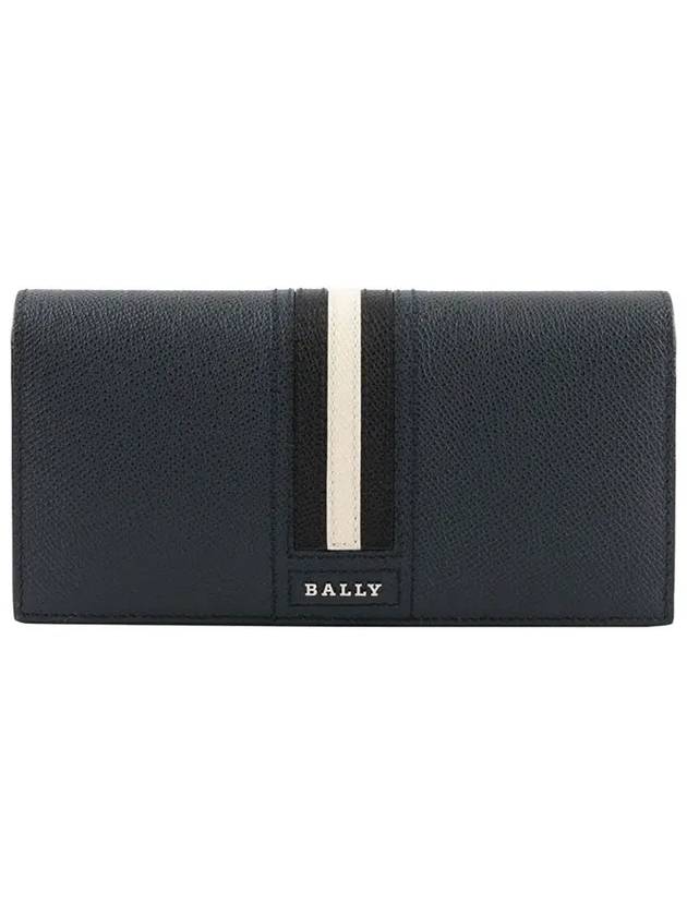 TALIRO Three Stripes Logo Long Wallet Blue - BALLY - BALAAN 3