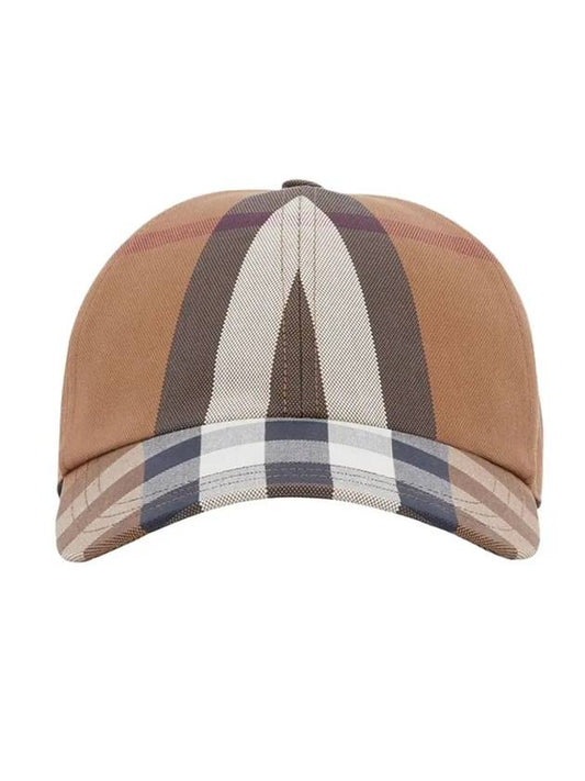 MH 3C Vintage Check Classic Baseball Ball Cap Brown - BURBERRY - BALAAN 1