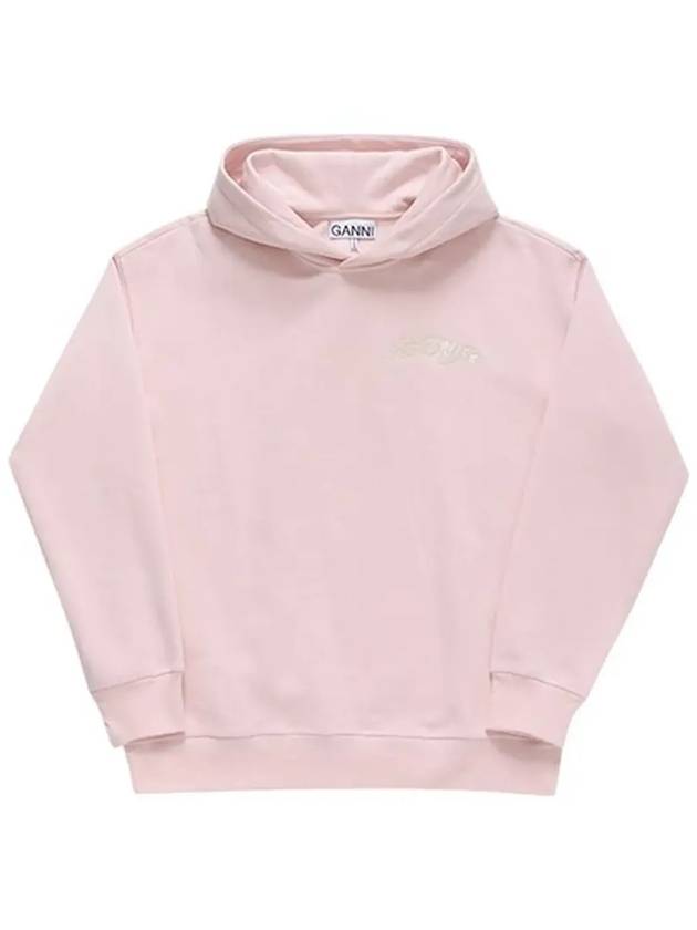 Isoli Oversized Printed Hoodie Light Pink - GANNI - BALAAN 5