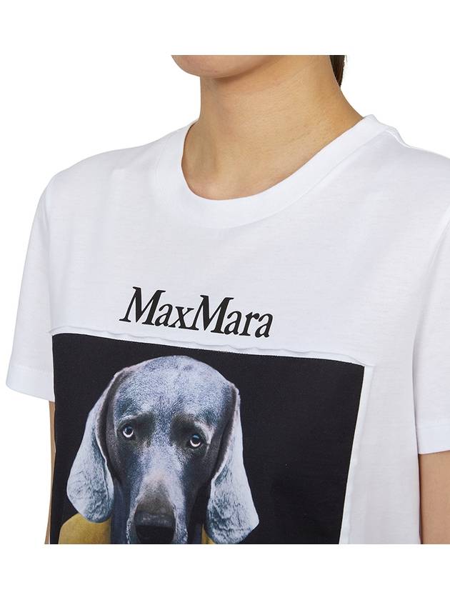 Cipria Print Short Sleeve T-Shirt White - MAX MARA - BALAAN 7