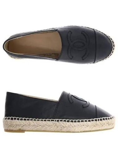 Lambskin espadrille women s black slip ons 270727 - CHANEL - BALAAN 1