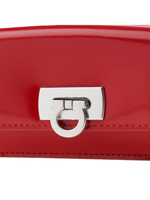 Ferragamo Women's Gancini Card Wallet 22 0435 FLAME RED 0760664 - SALVATORE FERRAGAMO - BALAAN 6