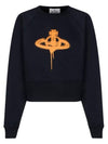 Spray ORB Logo Sweatshirt Navy - VIVIENNE WESTWOOD - BALAAN 2